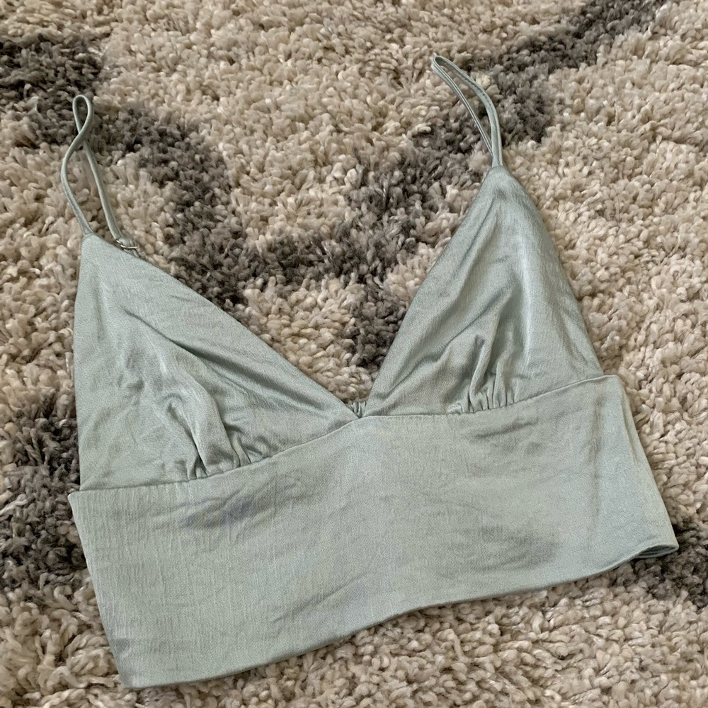 Zara Satin Crop Top